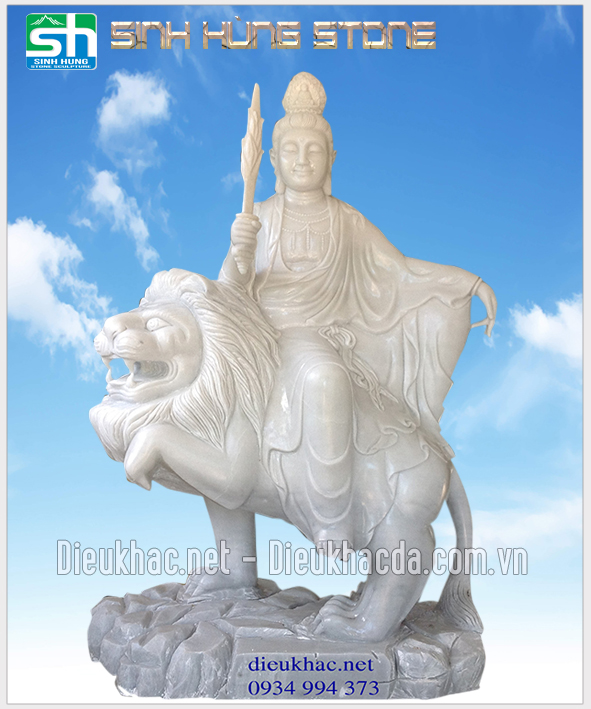 Tượng Văn Thù Bồ Tát bằng đá