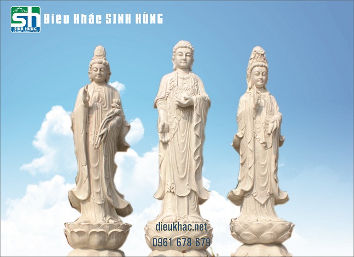 Tượng đá tam thế phật