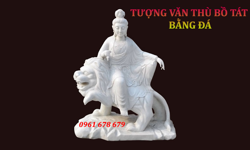 tượng Văn thù bồ tát bằng đá