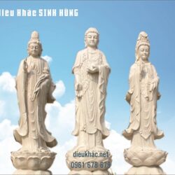 Tượng đá tam thế phật: đại diện của vô lượng phật giới