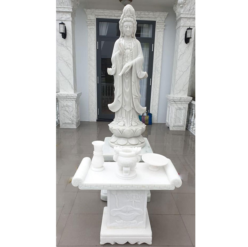 combo tượng Quan Âm đứng + bộ bàn lễ